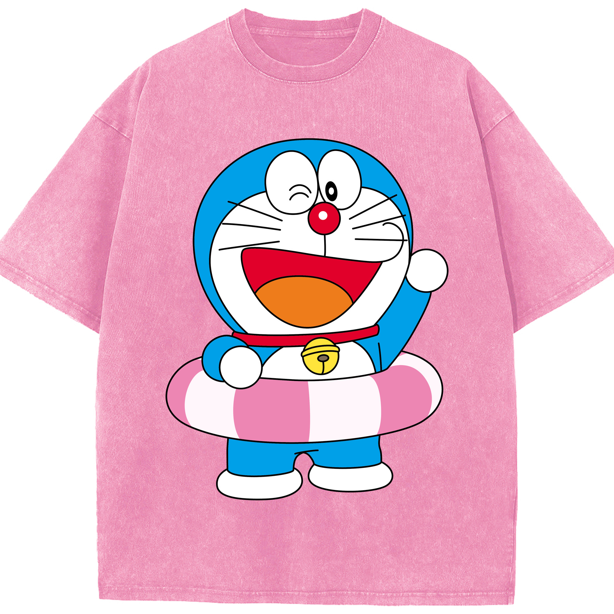 （画像用） ドラえもん Doraemon 綿100% ヴィンテージ風 半袖Tシャツ（フロントプリント）